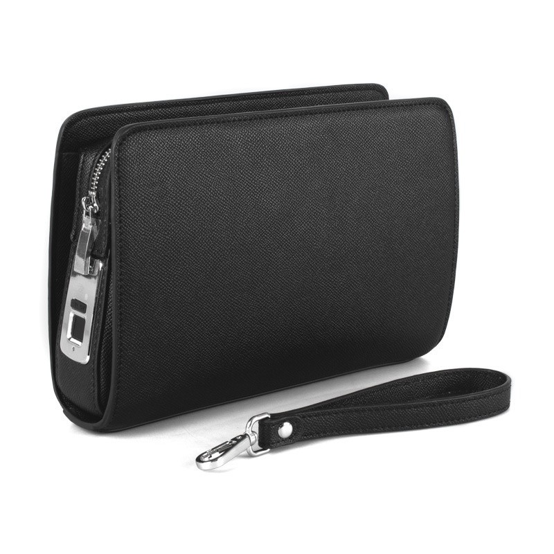 Mens Smart Fingerprint Synthetic Leather Clutch Bag