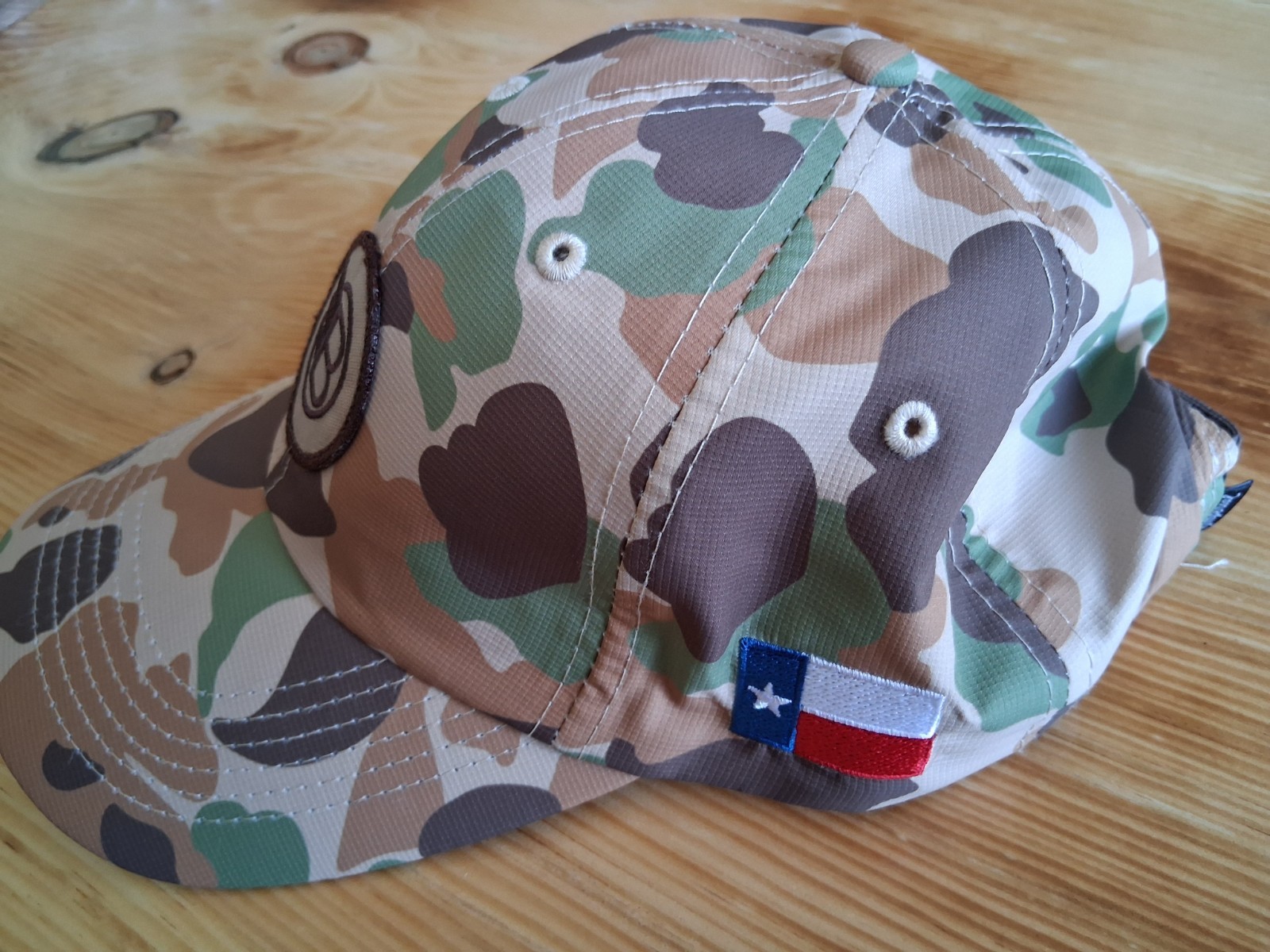 Byrdie Golf Social Group Imperial Hat Texas Flag Camo Performance Cap X210R