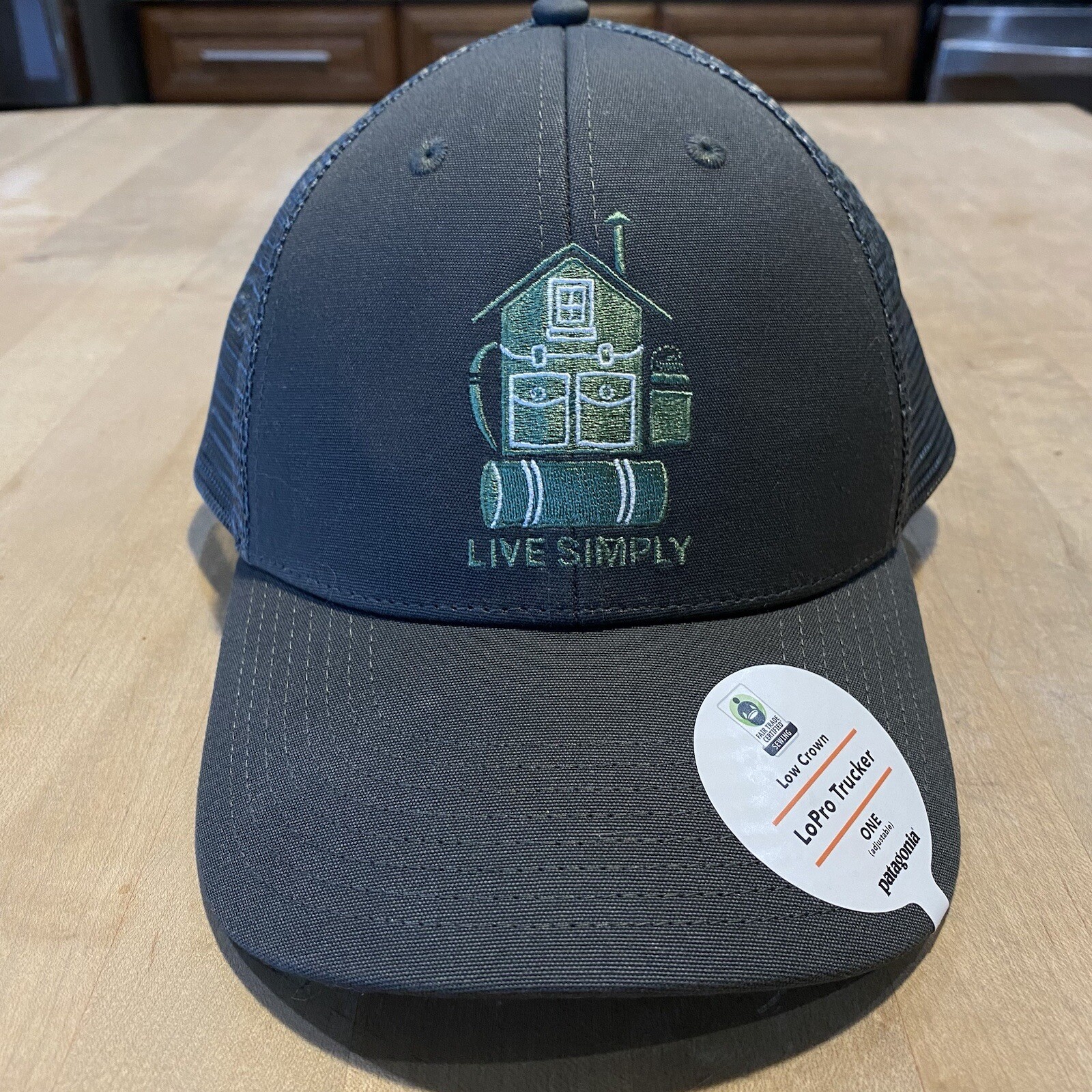 Patagonia Live Simply Home Lopro Trucker Hat – New With Tags – Forge Grey – 2019