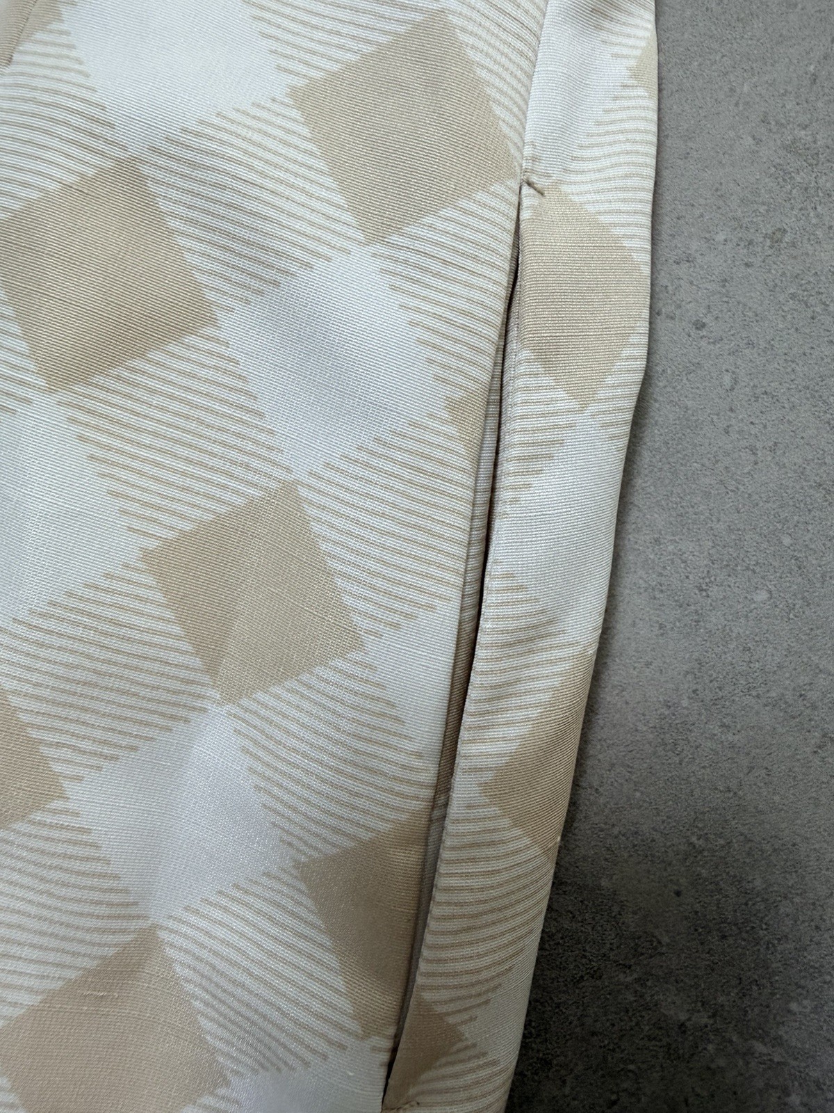 CELFORD Gingham Check Flare Dress Size 36 Beige White Ruffle Sleeve Japan