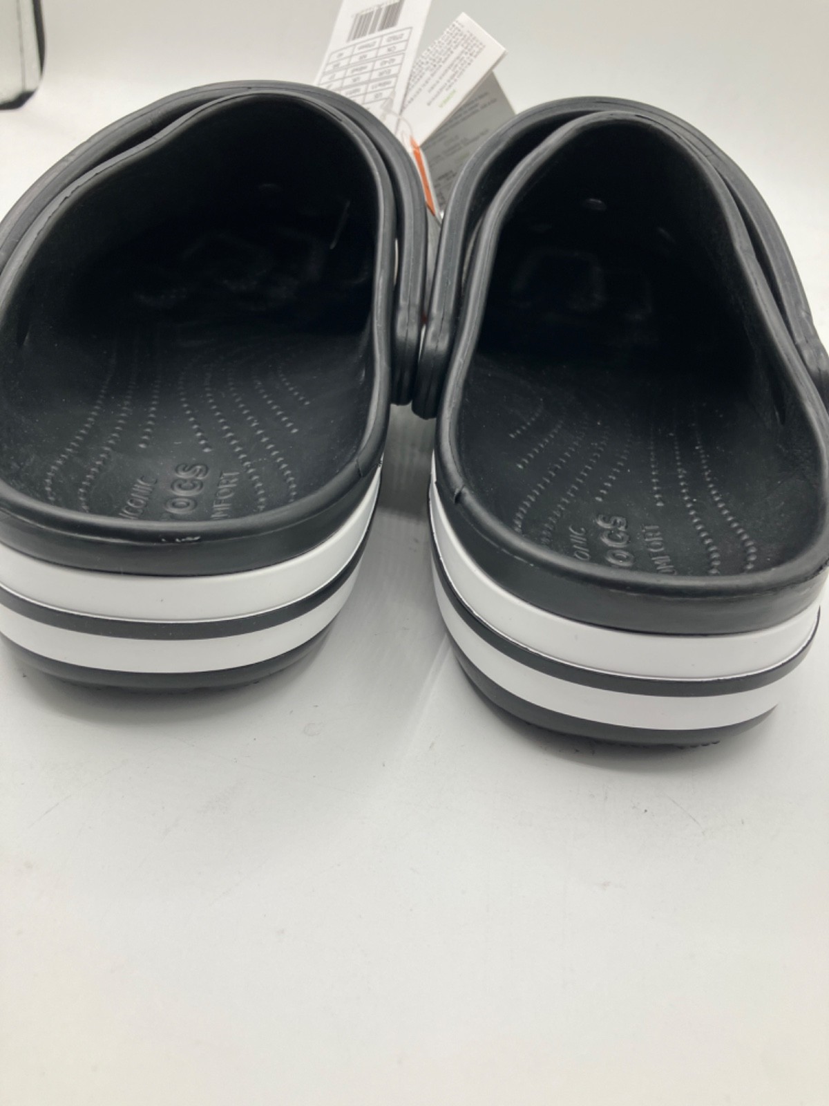 Crocs Adult Bayaband Clogs, Black/White, W10/M12, 205089-066
