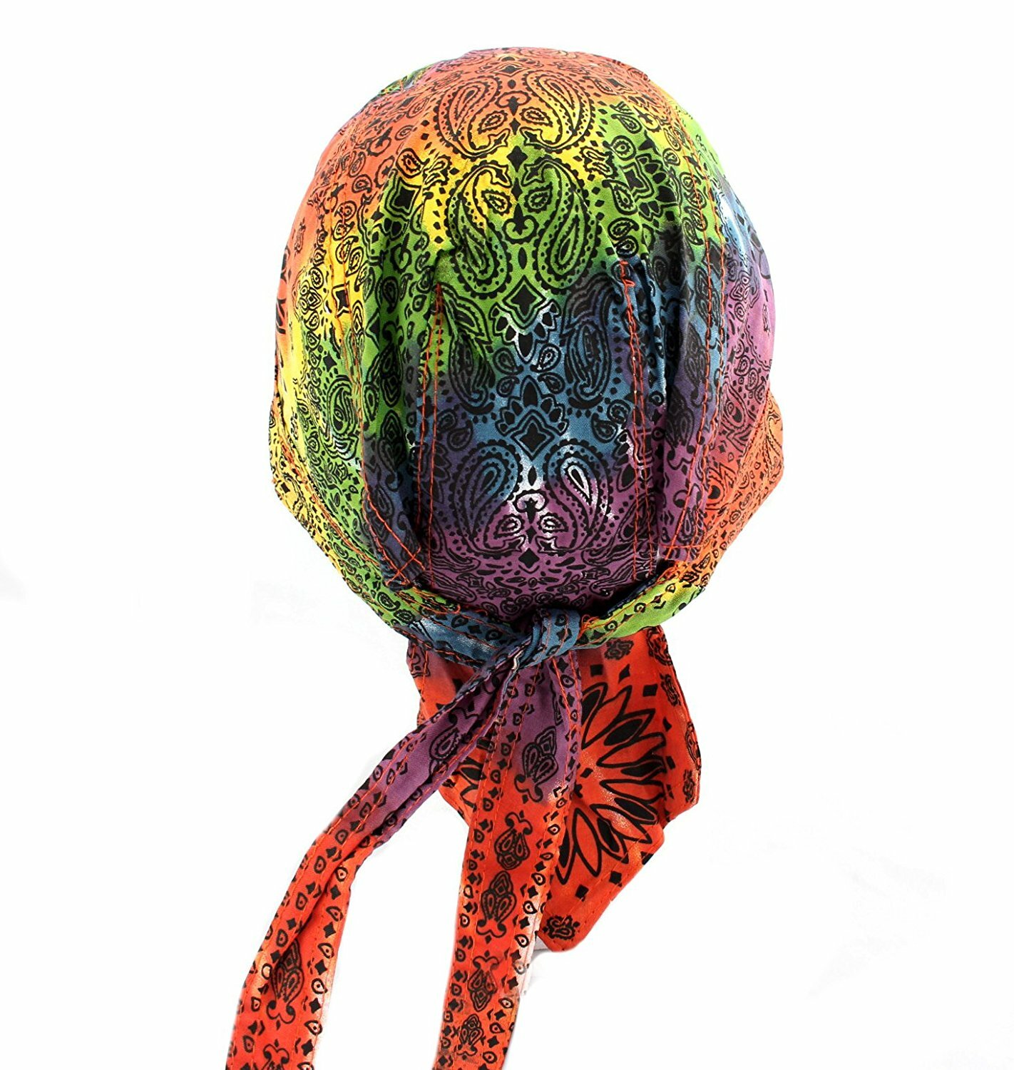 Tie Dye Bandana Headwrap Skull Cap Dorag Motorcycle Doo Du Dew Hair Scarf Cotton