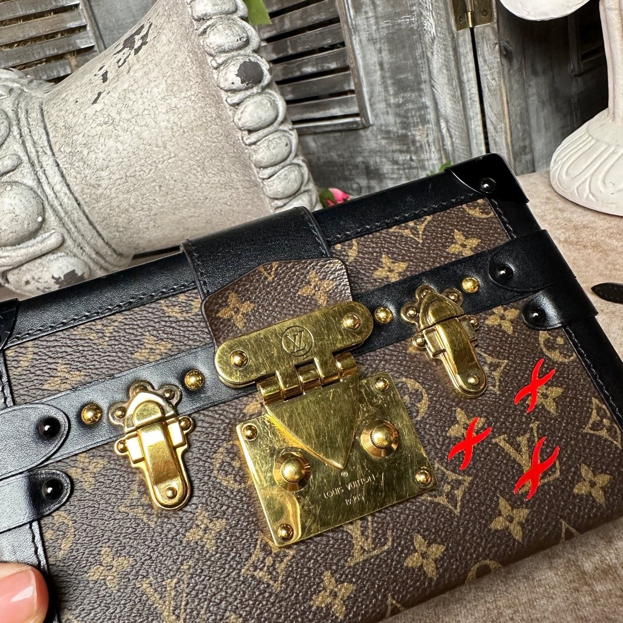 Louis Vuitton Pre-Owned Authentic Box Clutch Monogram Free Tracked Shipping