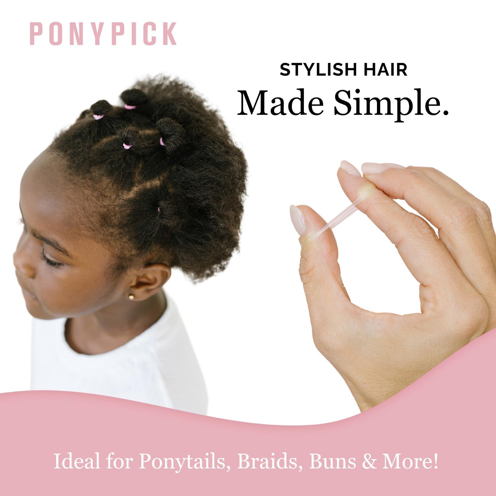 Clear Hair Elastics 1000 Pack | Strong Mini Ties for Braids, Ponytails & Buns |