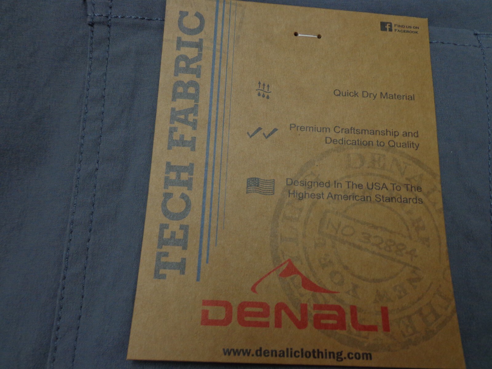 DENALI Charcoal Sky Gray Tech Fabric Stretch Pants NWT 36/30 MSRP $54