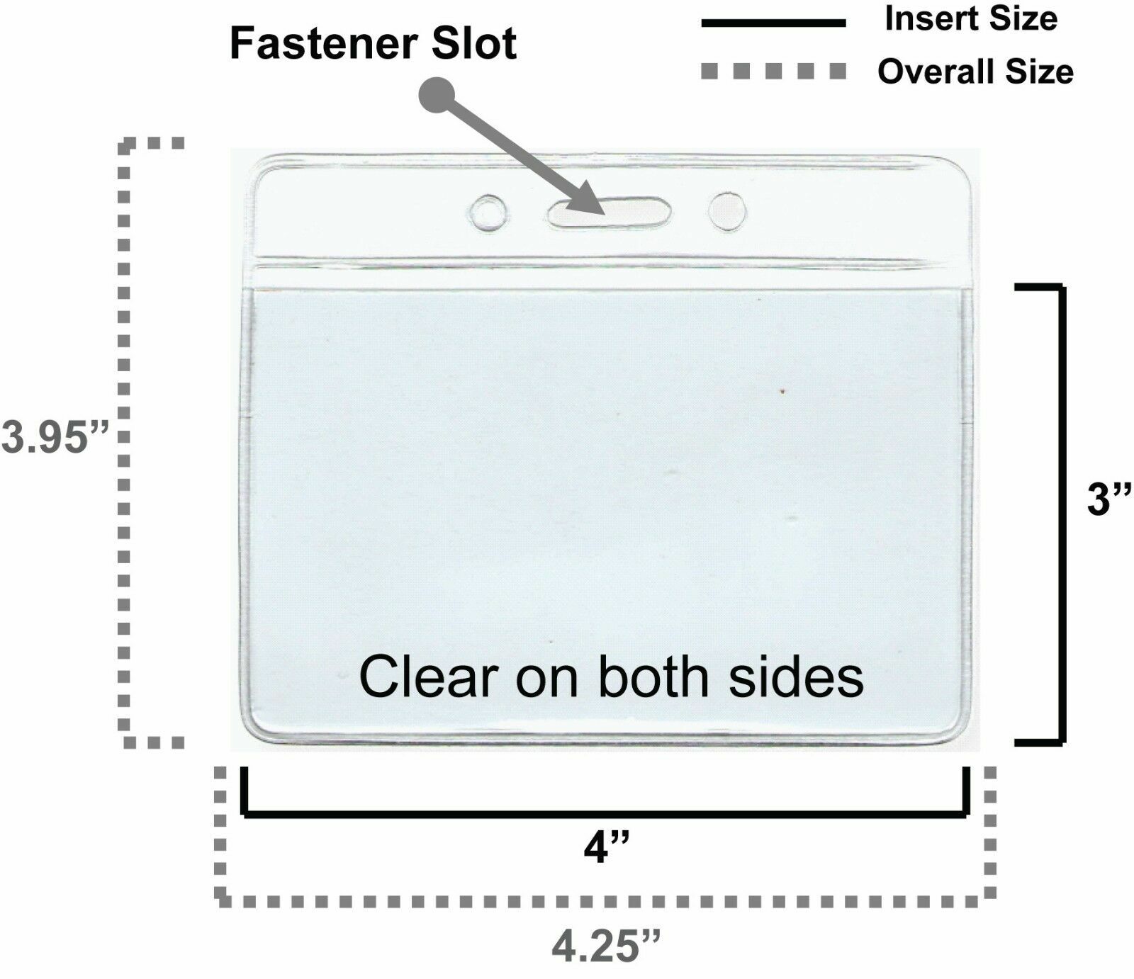 5 Pack Clear Vaccination Card Protector 4×3″ Vaccine Record Holder Badge Sleeve