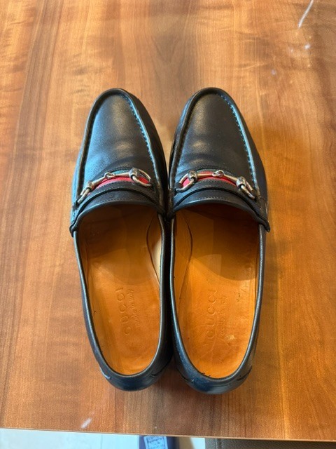 Gucci Horsebit Loafers Mens 8 D Flats 1953 Iconic Web Black Slip On Shoes