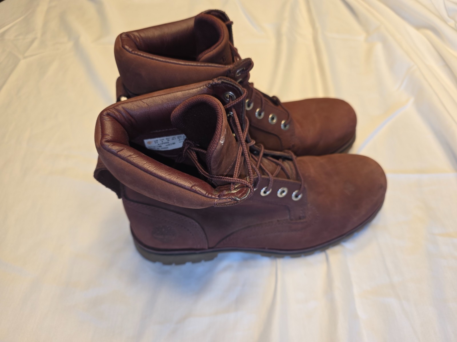 Timberland Mens 8.5 Burgundy Newmarket Leather 6″ Boots (A1PHQ) NWOB
