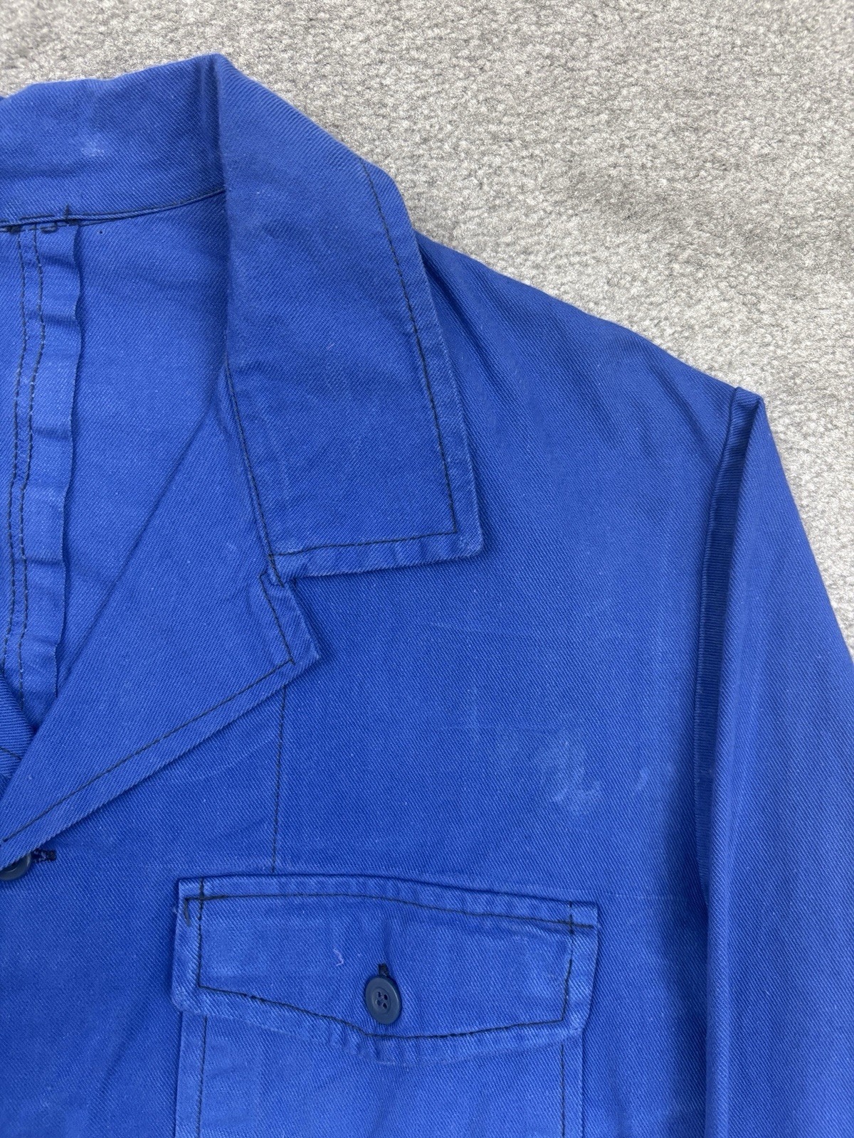 Vintage French Workwear Chore Jacket Blue