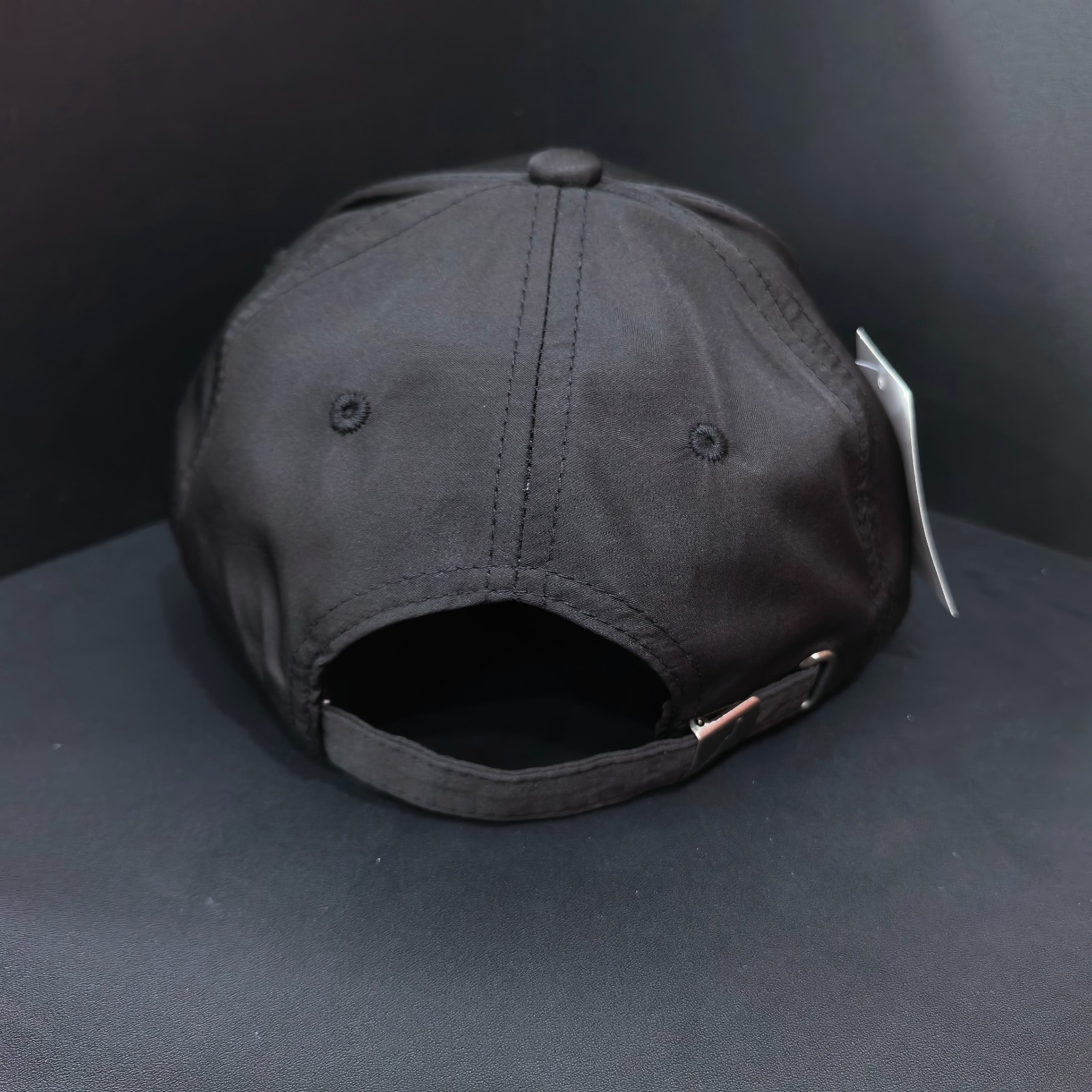 Jordan Black Adjustable Baseball Cap Metallic Black Logo