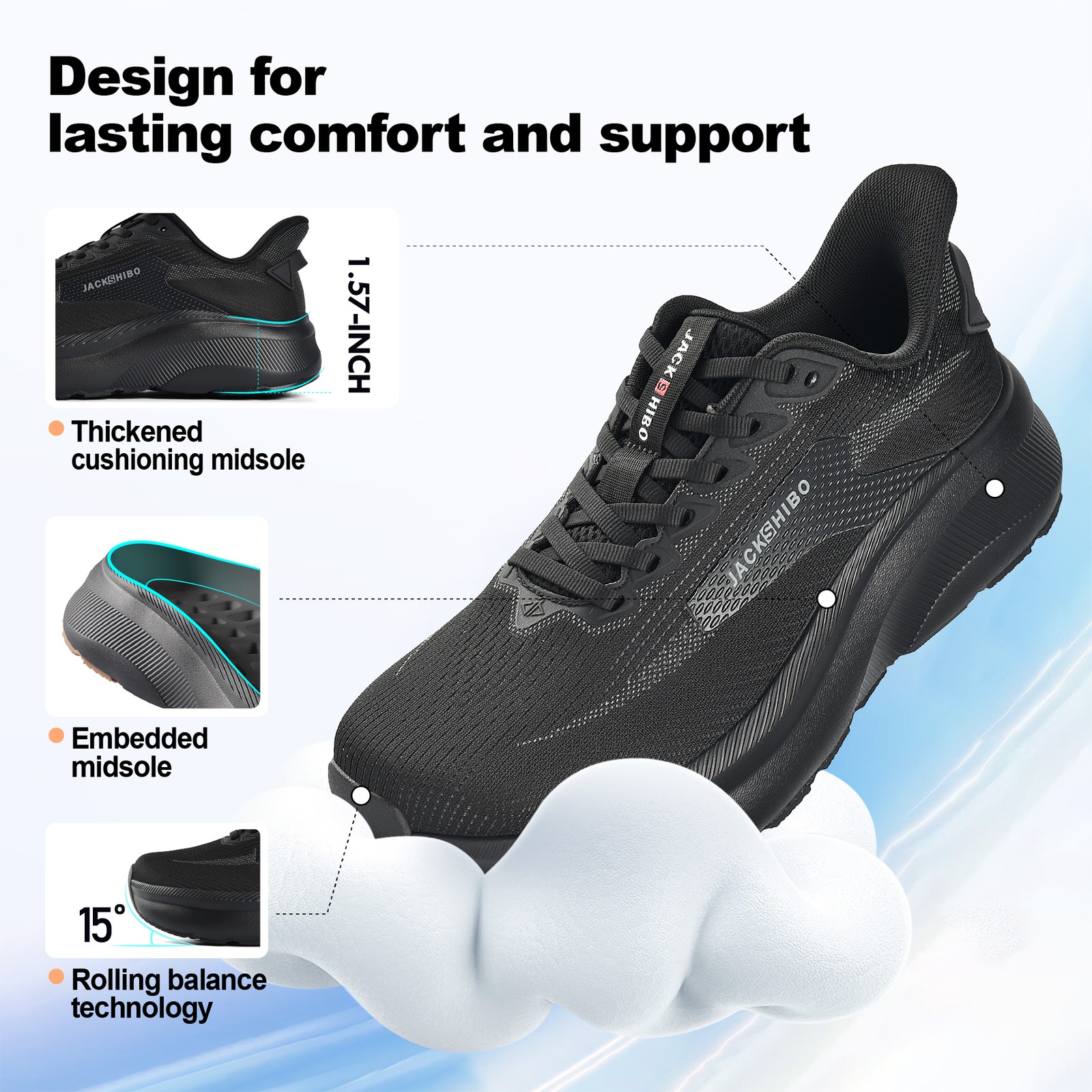 Men Wide Toe Box Zero Drop Sneakers Hands Free Arch Support Shoes Tennis Running
