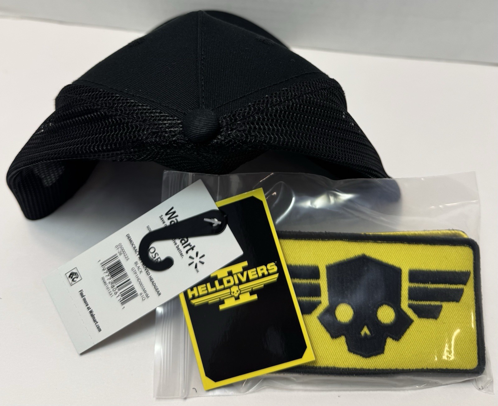 HELLDIVERS 2 Tactical Mesh SnapBack HAT w Patches Black Mad Engine NWT Cap