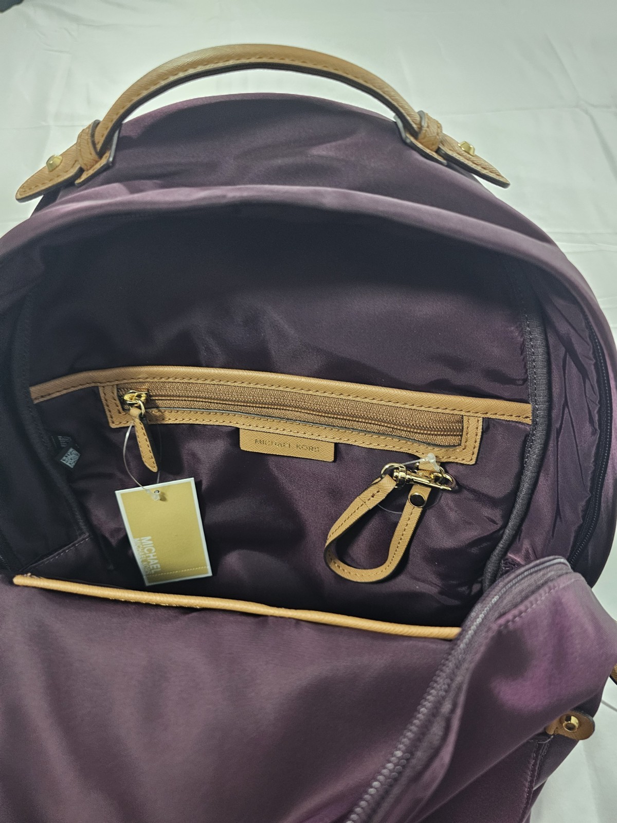 Michael Kors Burgundy Kelsey Nylon Backpack ~ LIGHT WEAR ~