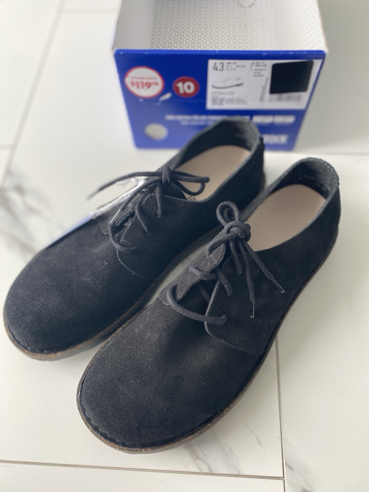 Birkenstock Uppsala Low Suede Black Men’s Size 43 US 10 Regular Fit 1029697 NEW