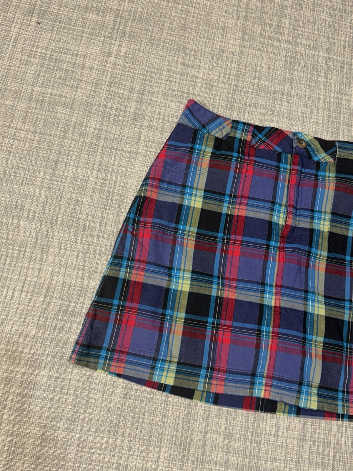 White Stag Plaid Skirt 10 With Shorts Underneath 29in waist Y2K Grunge
