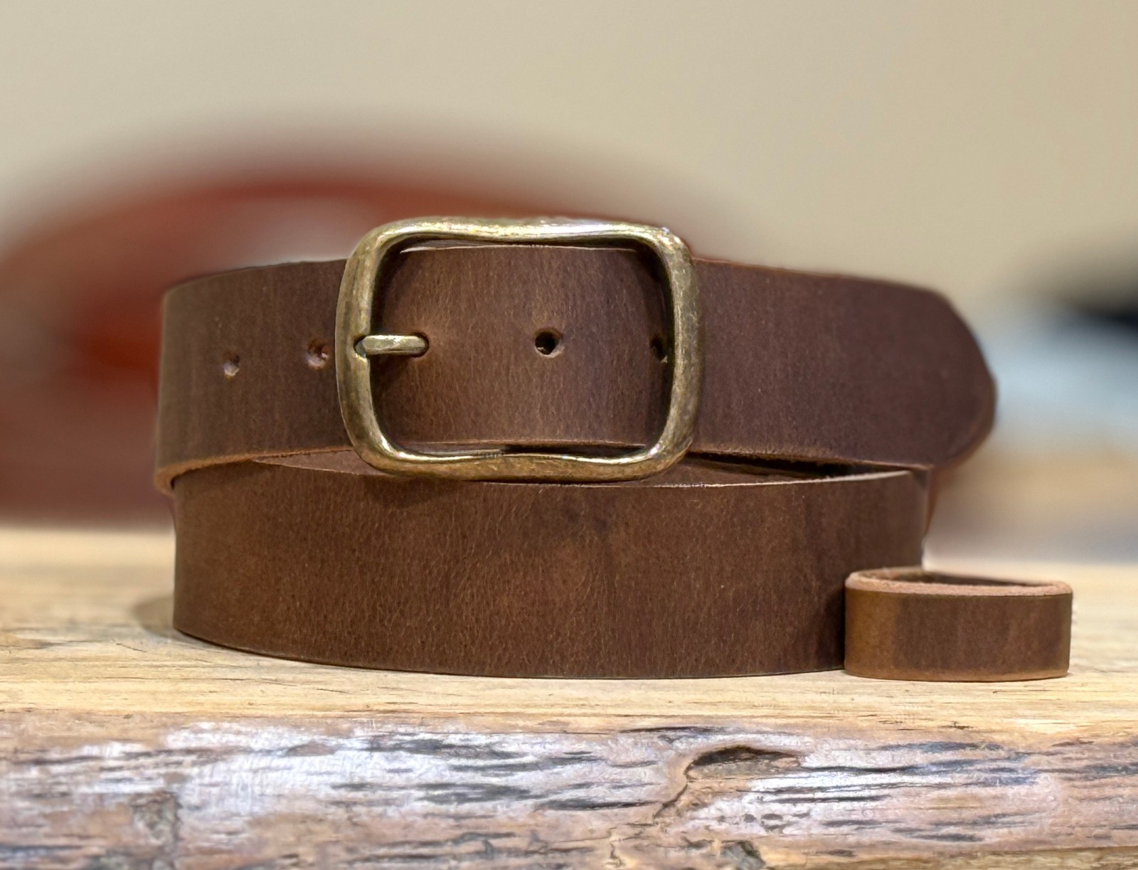 Full Grain Leather Belt 1.5″ Heavy Duty Buffalo Crazy Horse Work Belt USA