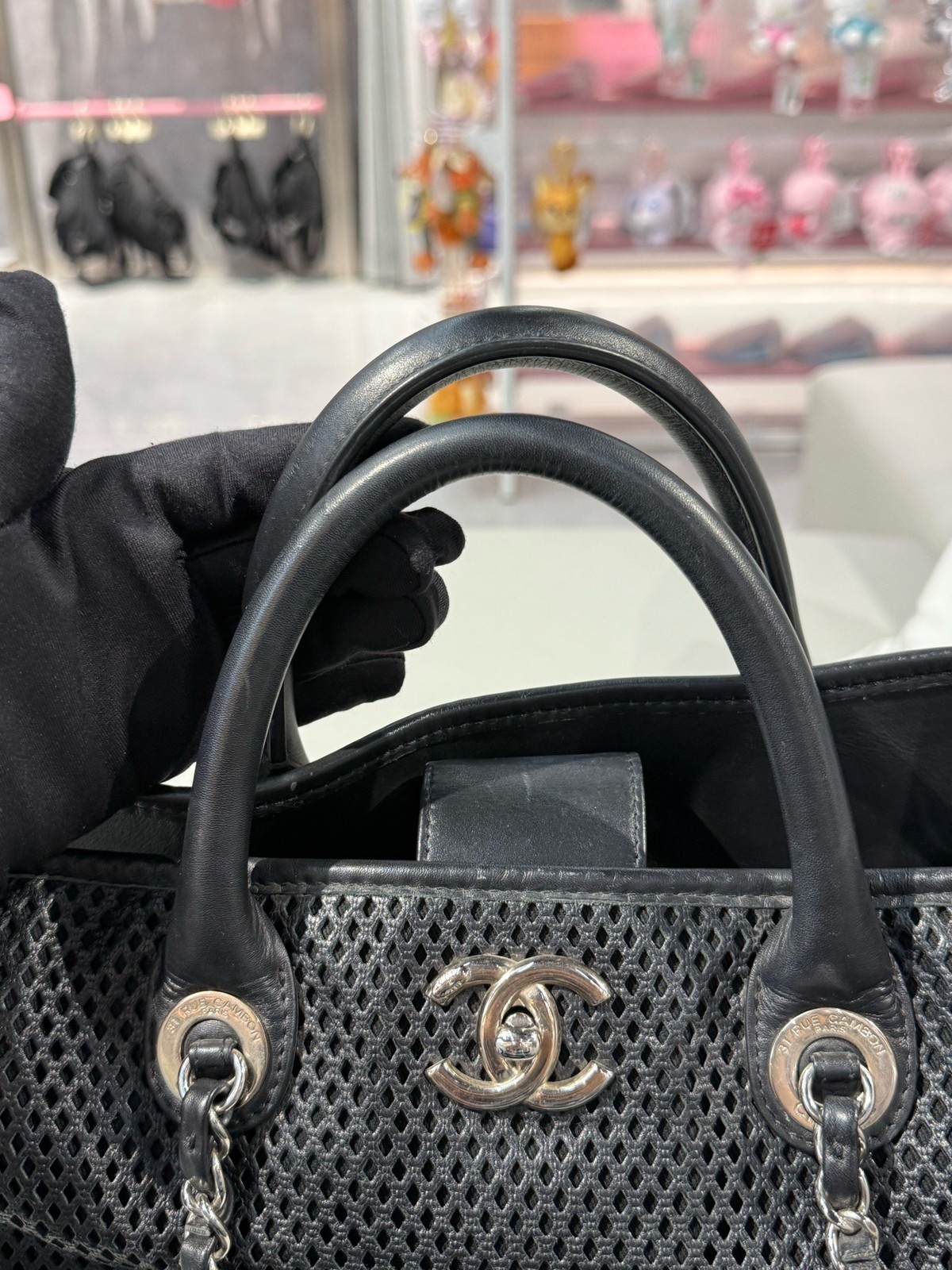 Chanel Pre-Owned Authentic Tote Black 33.5/28/16.5 Silver