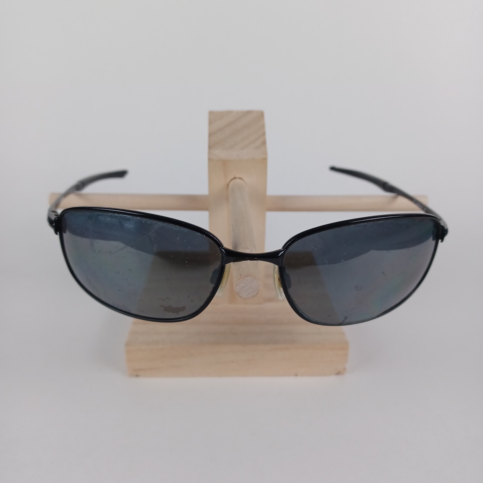 Oakley Taper Sunglasses Frame OO4074-04 Shiny Black Wrap Metal 61 17 121mm
