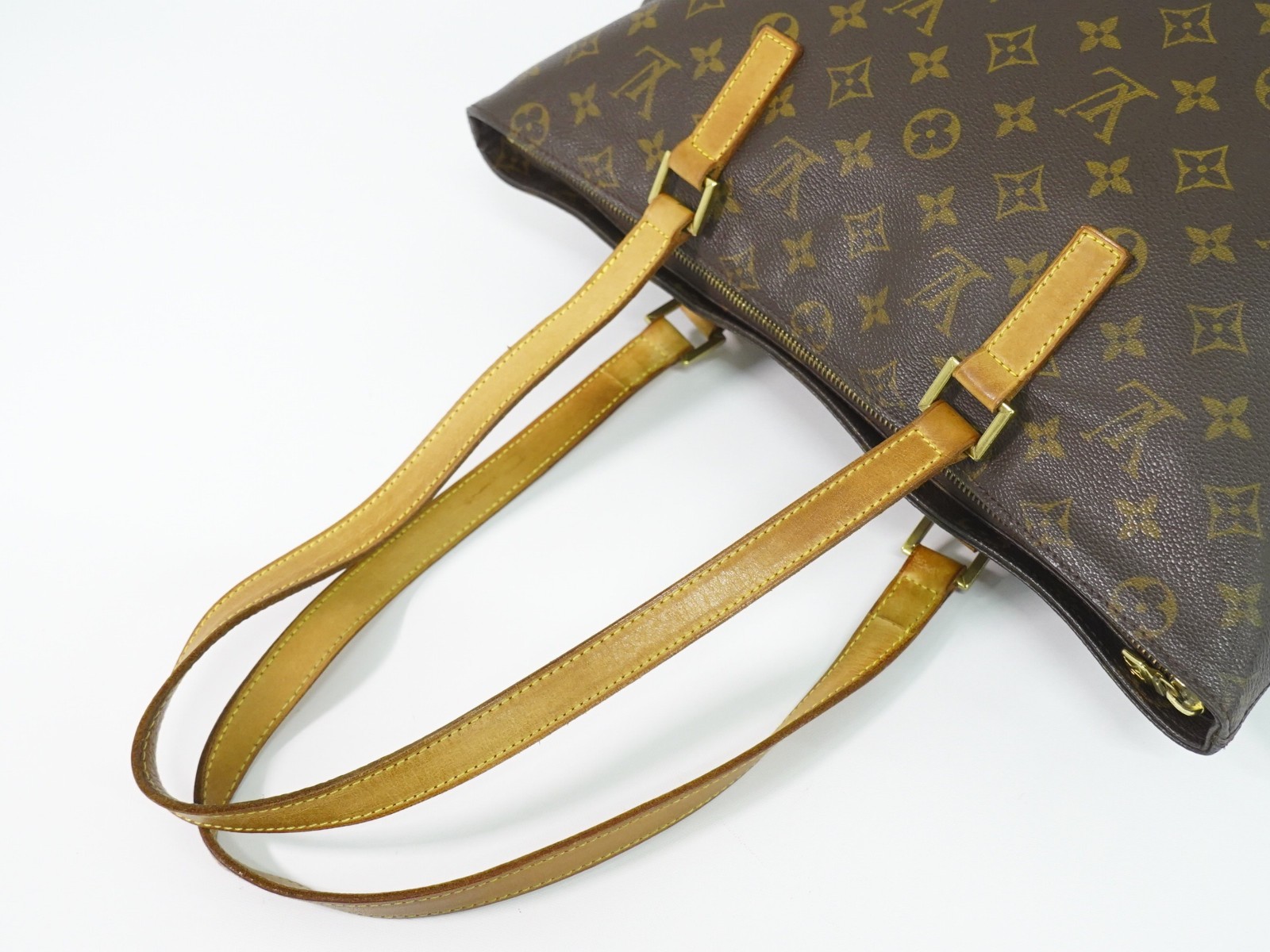 Louis Vuitton Cabas Mezzo M51151 Monogram Canvas Shoulder Tote Bag Brown