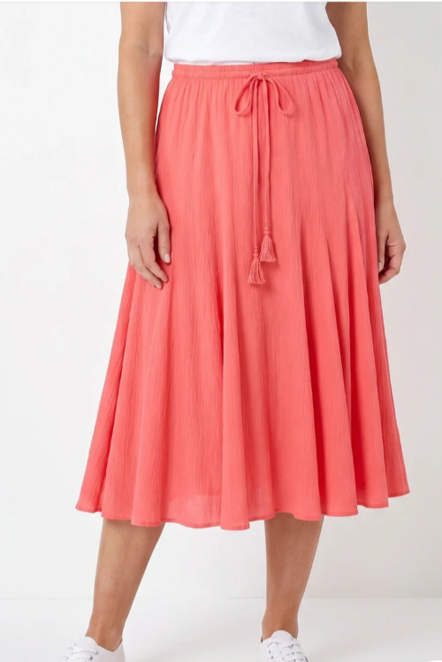 Ladies New Pure Cotton Fully Lined Skirt Ex EAST RRP £89 Sizes S M L XL