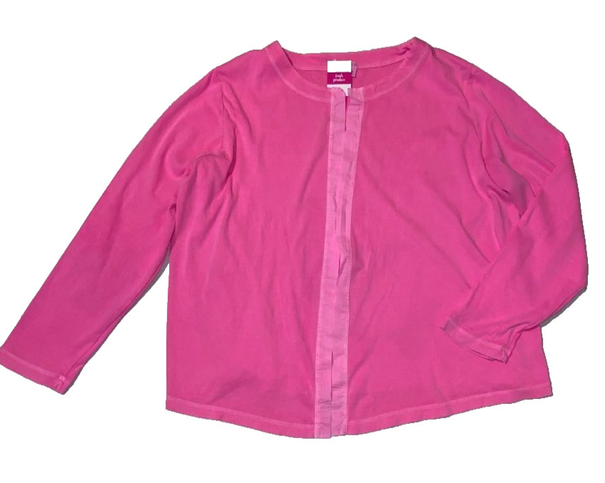 Fresh Produce 2x cosmos pink $74 essential jersey cotton open cardigan top nwt