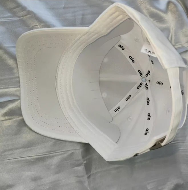 White Off-Duty Yoga Baseball Cap Adjustable Unisex Sport Casual Hat