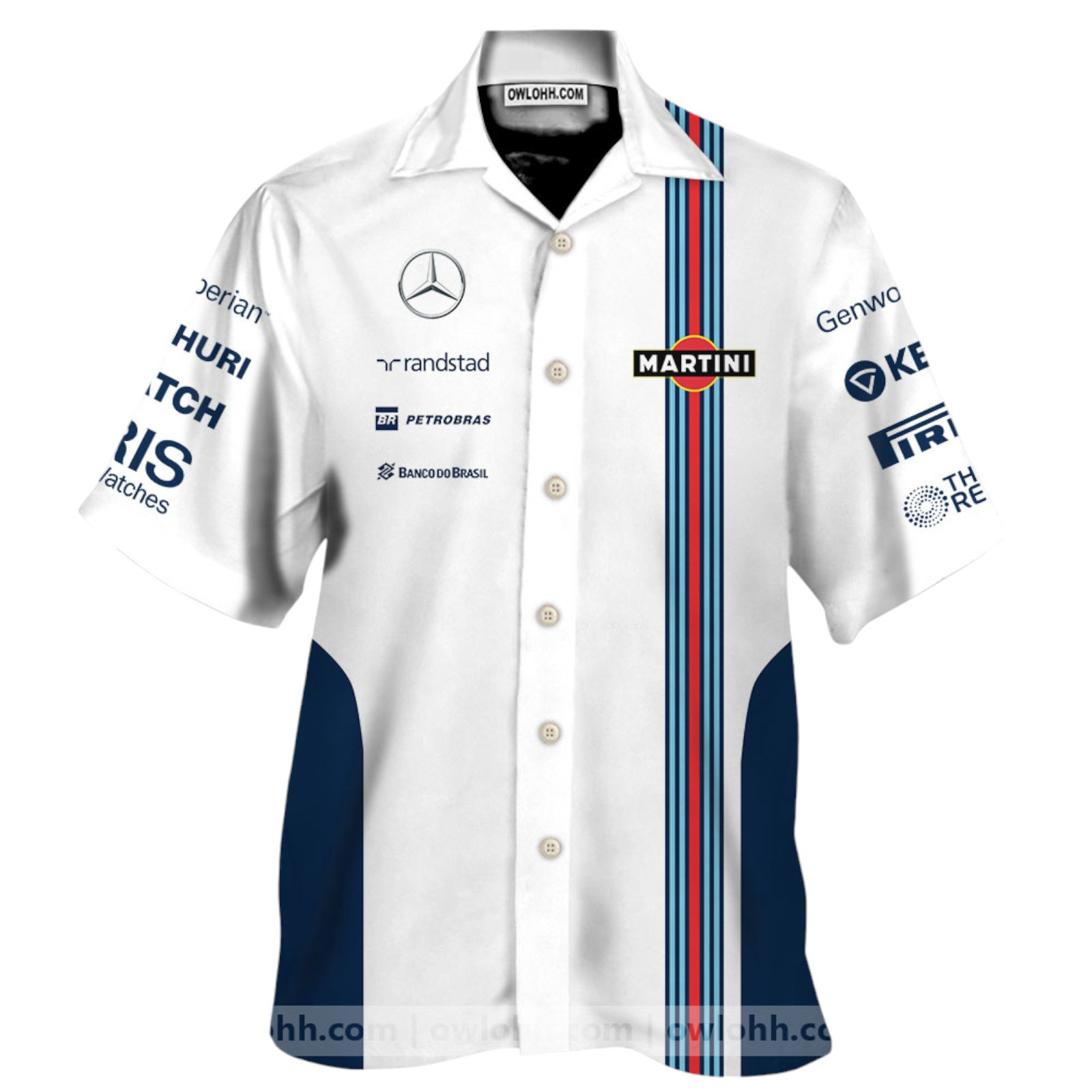 Williams Martini Formula Racing F1 Hawaiian Shirt