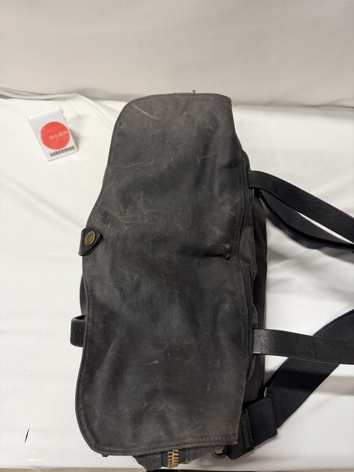 Filson 24 Hour Bag Tin Cloth Briefcase Black Made In USA Waxed Cotton