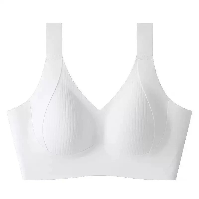 Anti-Sagging Nylon Full Cup Design Seamless Side Support Bra Soft Bralette No