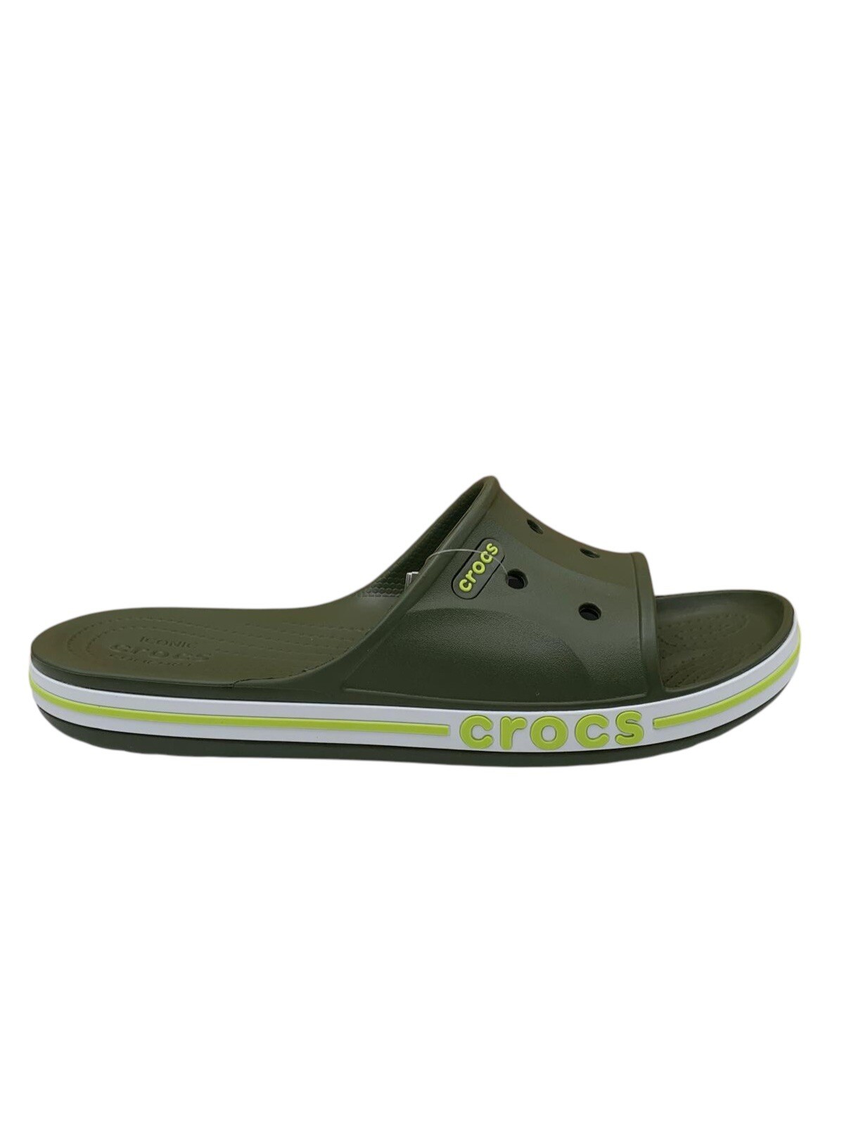 Crocs Bayaband Men’s Slide Sandals Size 10 Army Green Water Friendly