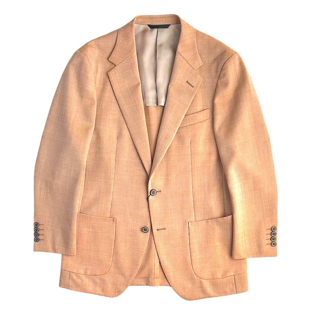 Richard James x D’URBAN Men’s Wool Blazer Salmon Orange 100% Wool Made in Japan