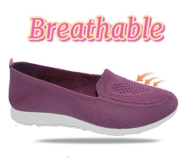 Womens Canvas Loafers Slip on Breathable Shoes