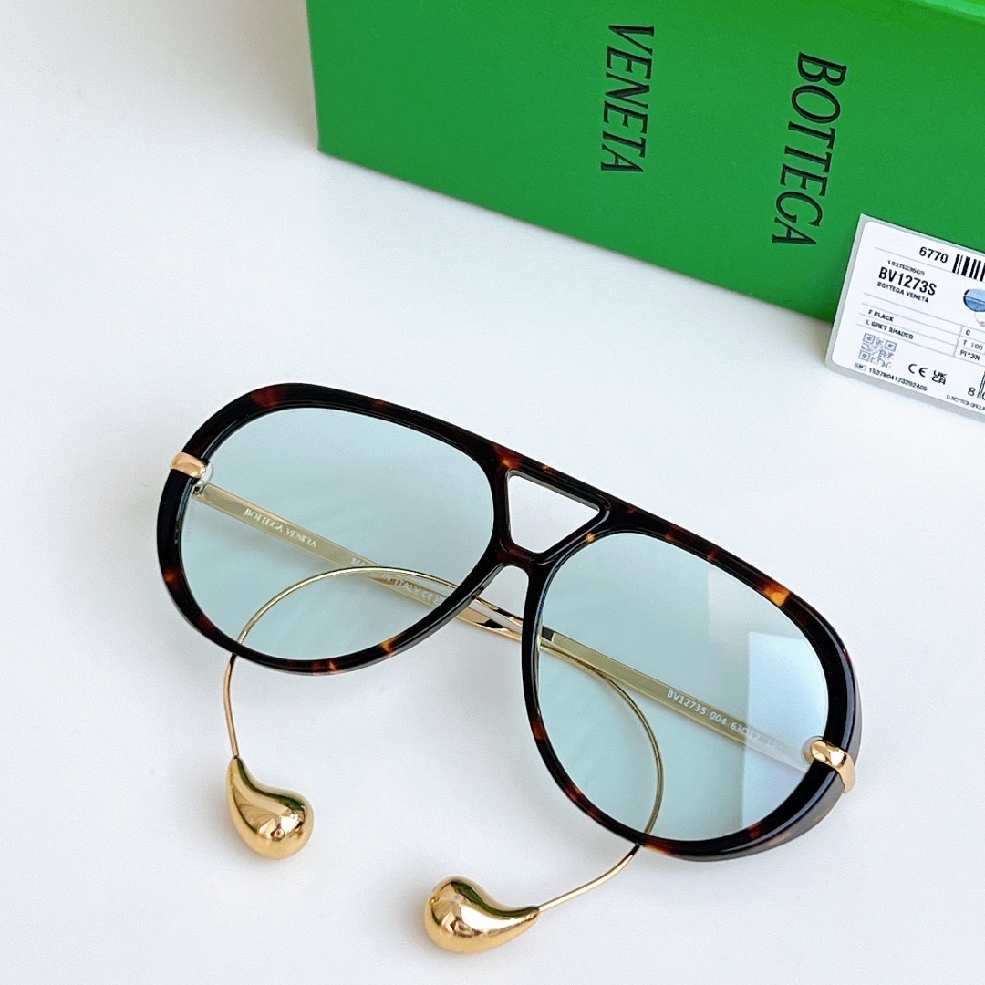 Bottega Veneta BV1273 Women’s Sunglasses Tortoiseshell Frame Blue Lens 63MM