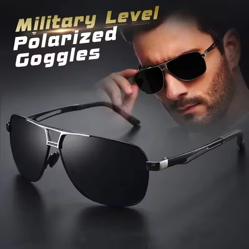 Men Polarized Photochromic Sunglasses UV400 Driving Eyewear Lightweight Metal
