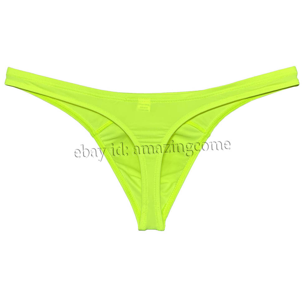 Men’s Matte Swimming Cloth T-back Smooth Thong Underwear Elastic Bikini Tangas