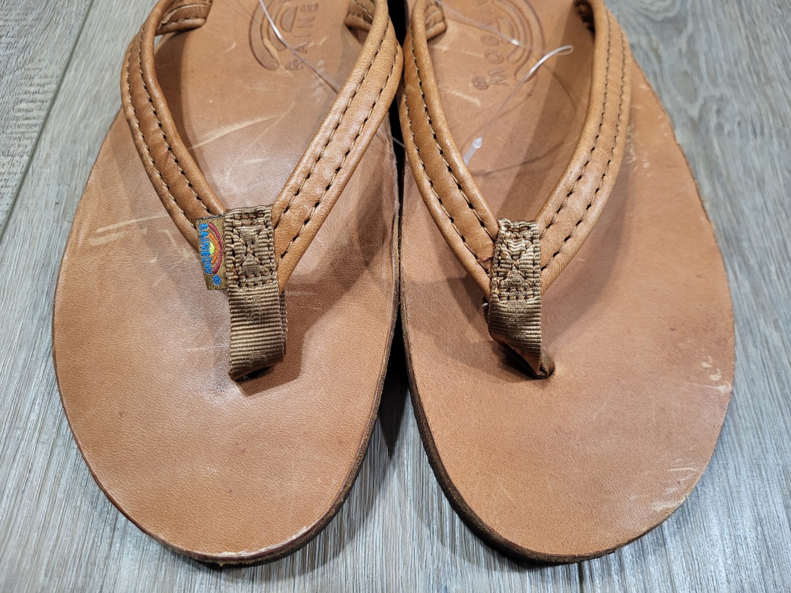 RAINBOW Thong Sandals Double Layer Redwood Womens XL 8.5-9.5 302ALLN Leather $74