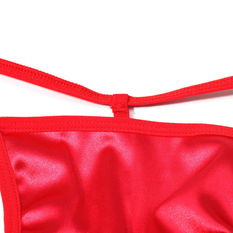 Men Sexy Silky Satin Bikini Briefs Panties Thong T-back Pouch G-string Underwear