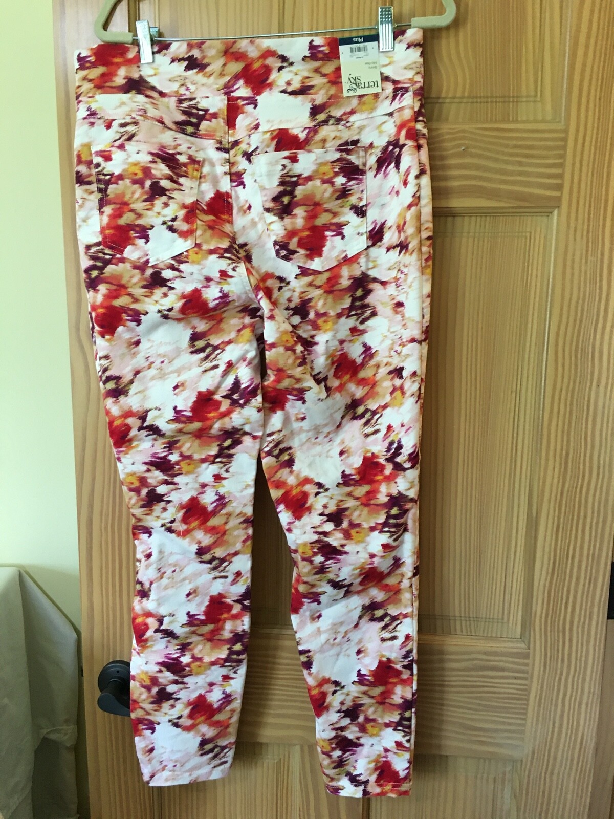 New Terra & Sky Womens Plus Size JEGGING watercolor Floral many sizes