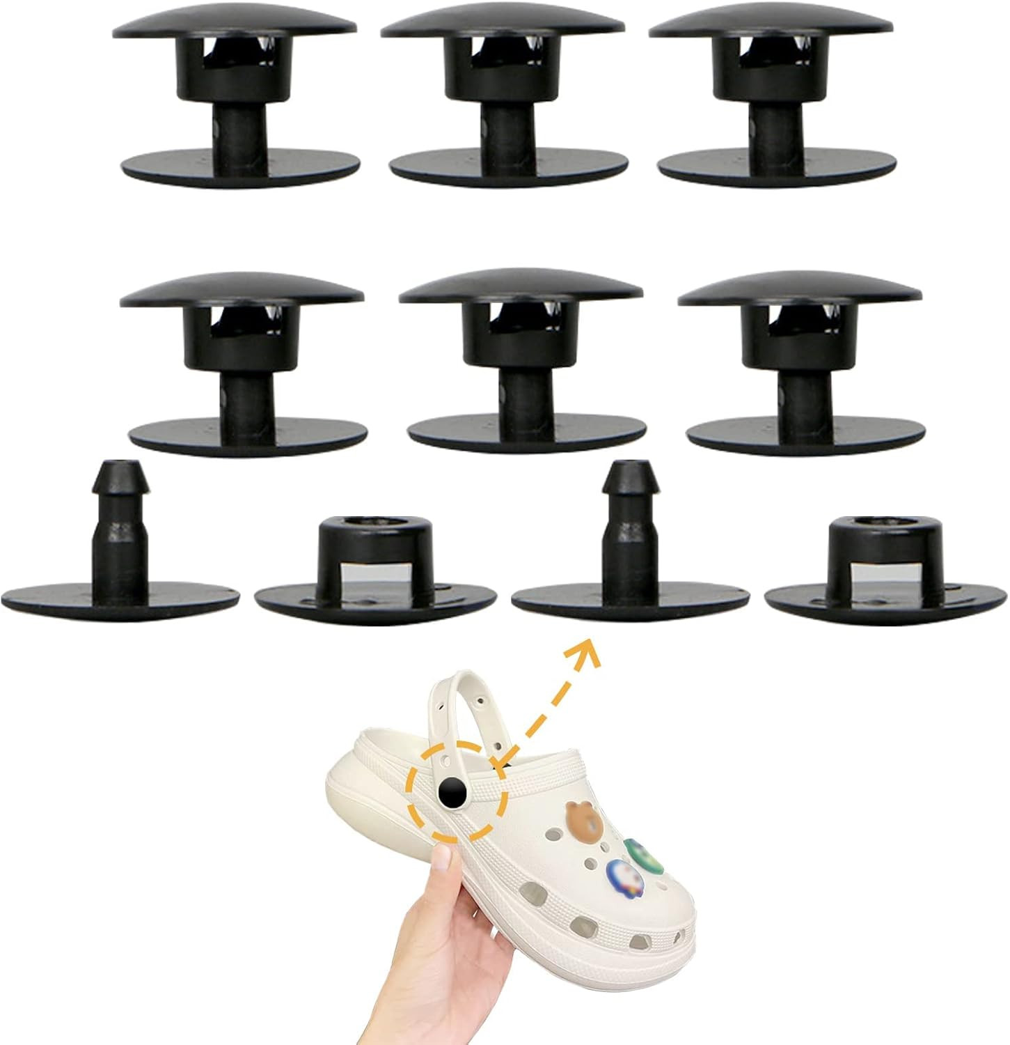 8 Sets Crocs Replacement Rivets Parts for Crocs