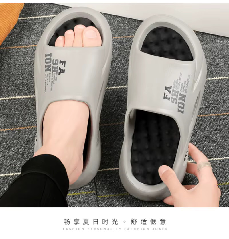 Men’s Summer Massage Slippers EVA Soft Sole Beach Slides Shoes Outdoor Gym Gift