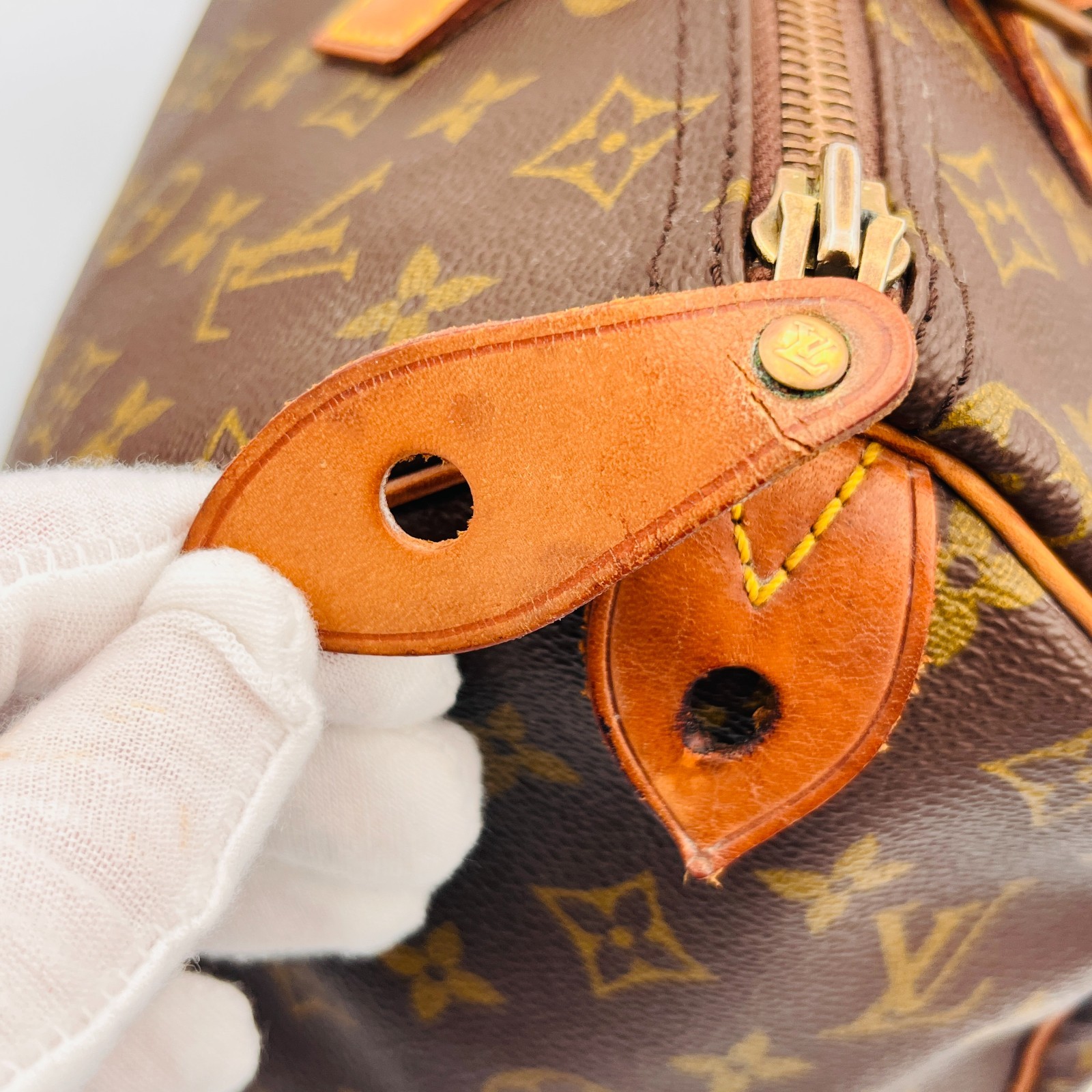 Auth LOUIS VUITTON Monogram Speedy 30 Handbag M41526 Vintage LV Pursh w/Key
