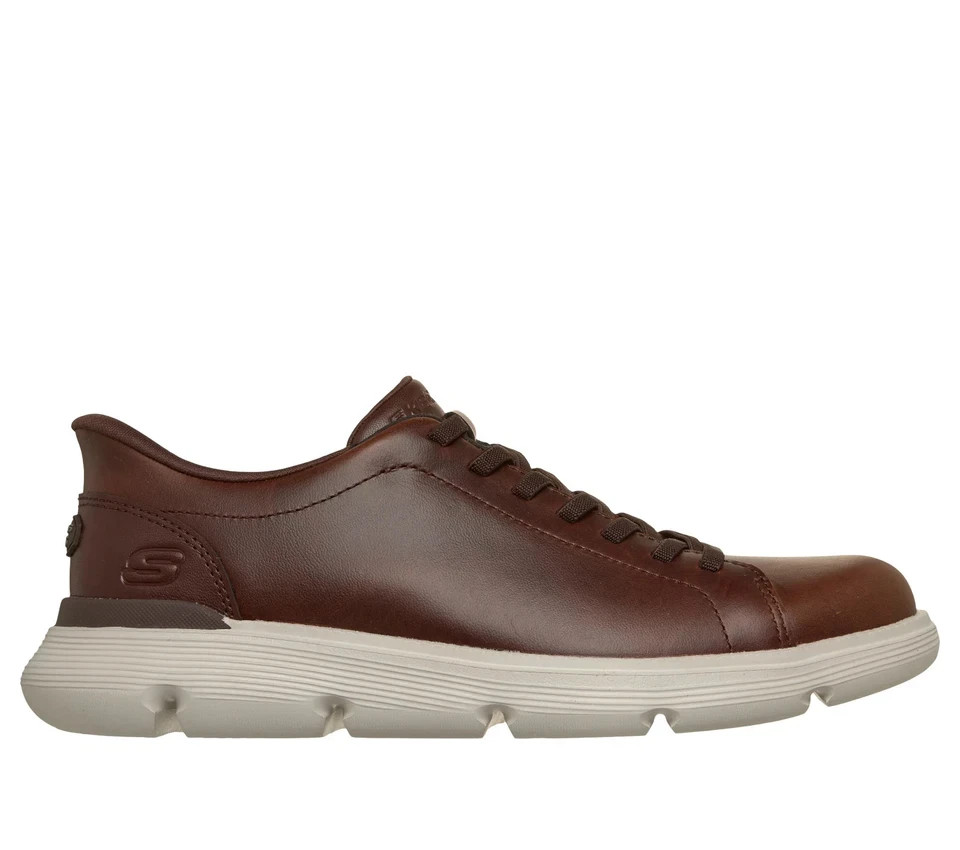 Skechers Garza-Enticer 205694 Mens Slip Ins Comfort Brown Memory Foam New In Box