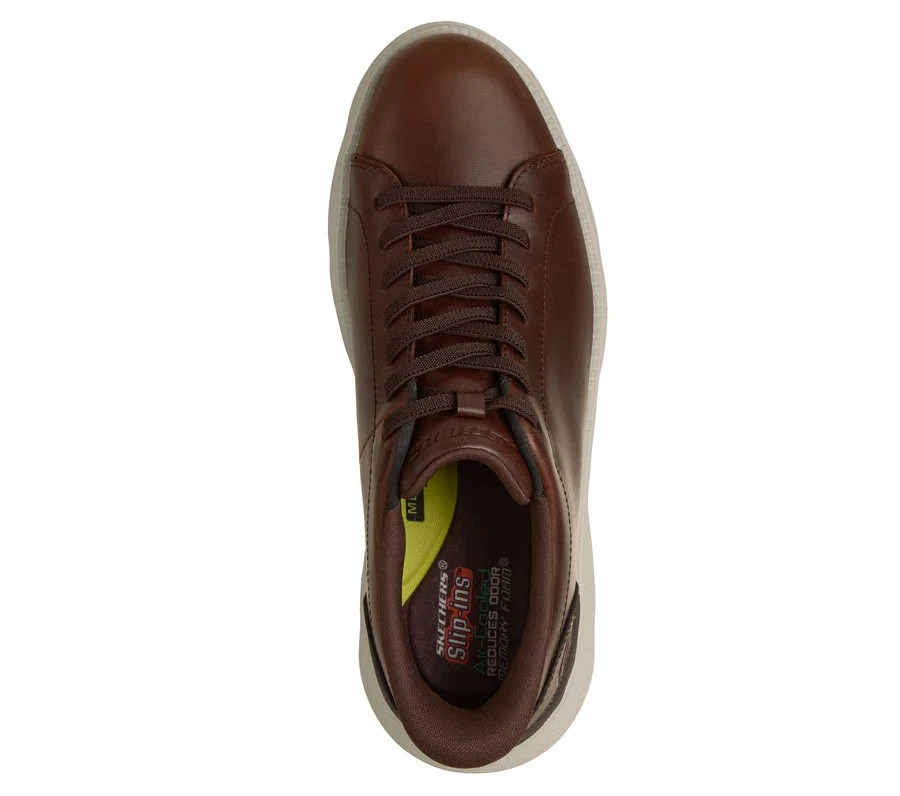 Skechers Garza-Enticer 205694 Mens Slip Ins Comfort Brown Memory Foam New In Box