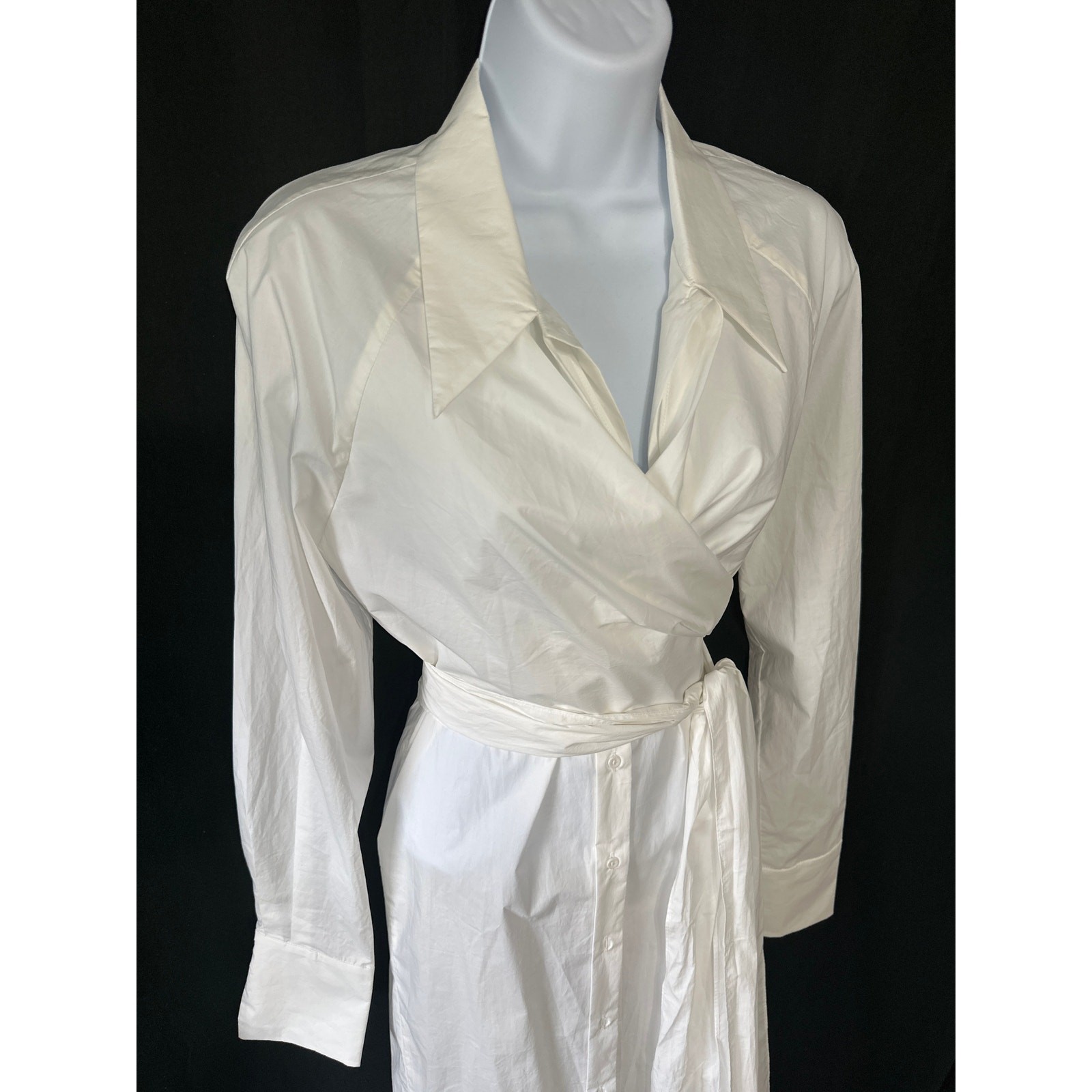 NWT RIZHUO Wrap Shirt Dress L Minimalist Lagenlook Asian Designer City Chic
