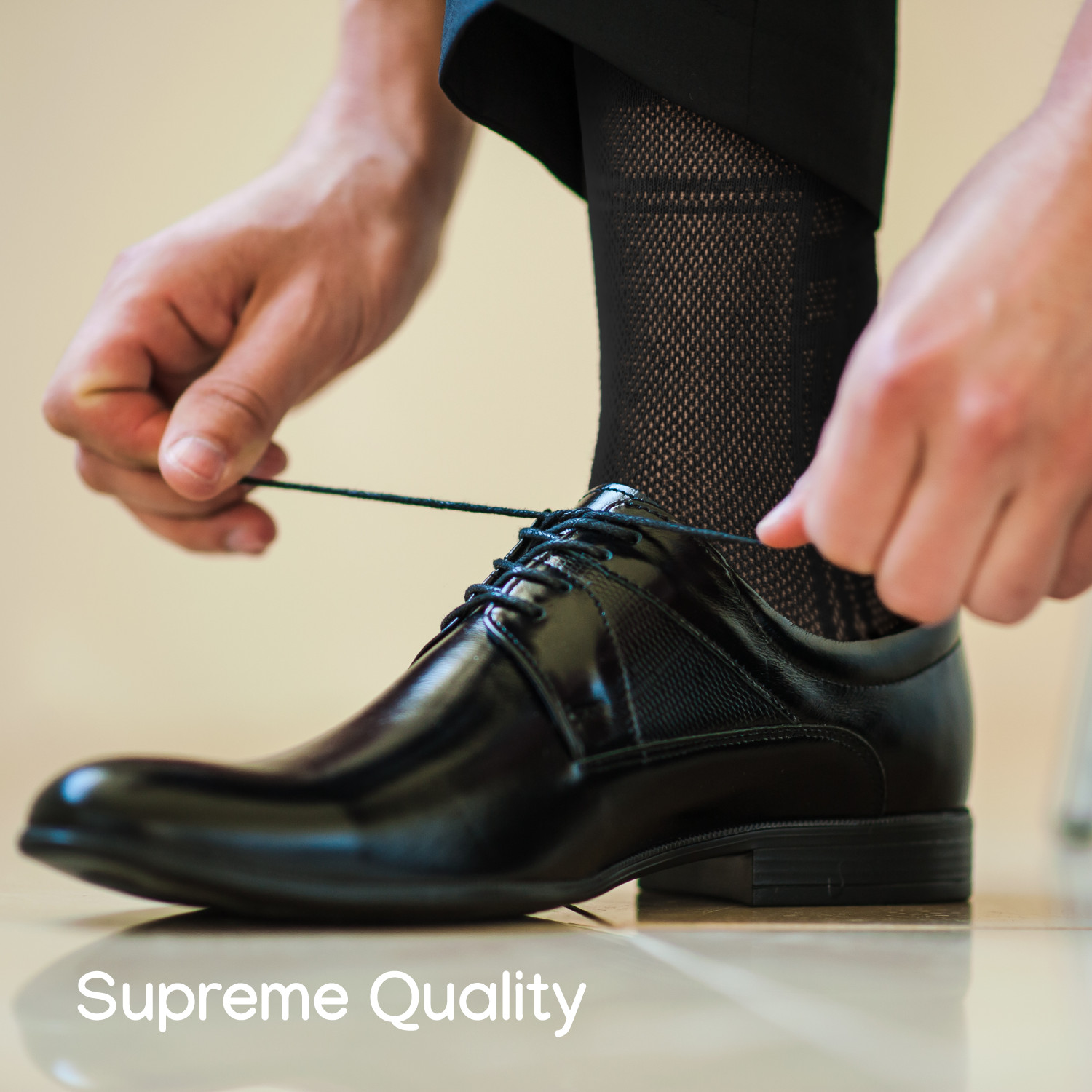 Duna Mens Black Dress Socks Ultra Thin Breathable Cotton Lightweight Socks 5 pcs