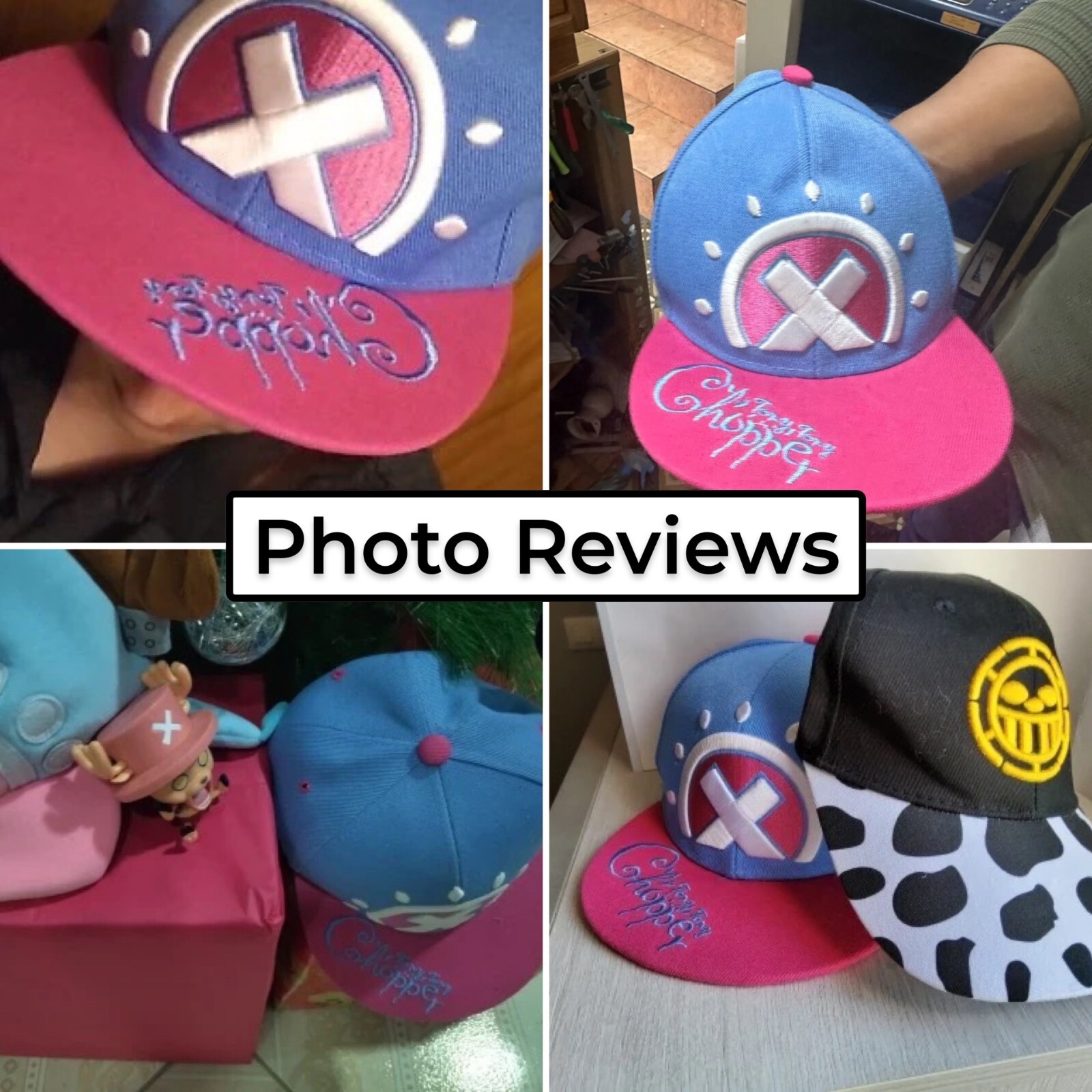Tony Chopper One Piece Inspired Hat Baseball Cap Luffy Snapback Flat Bill Luffy