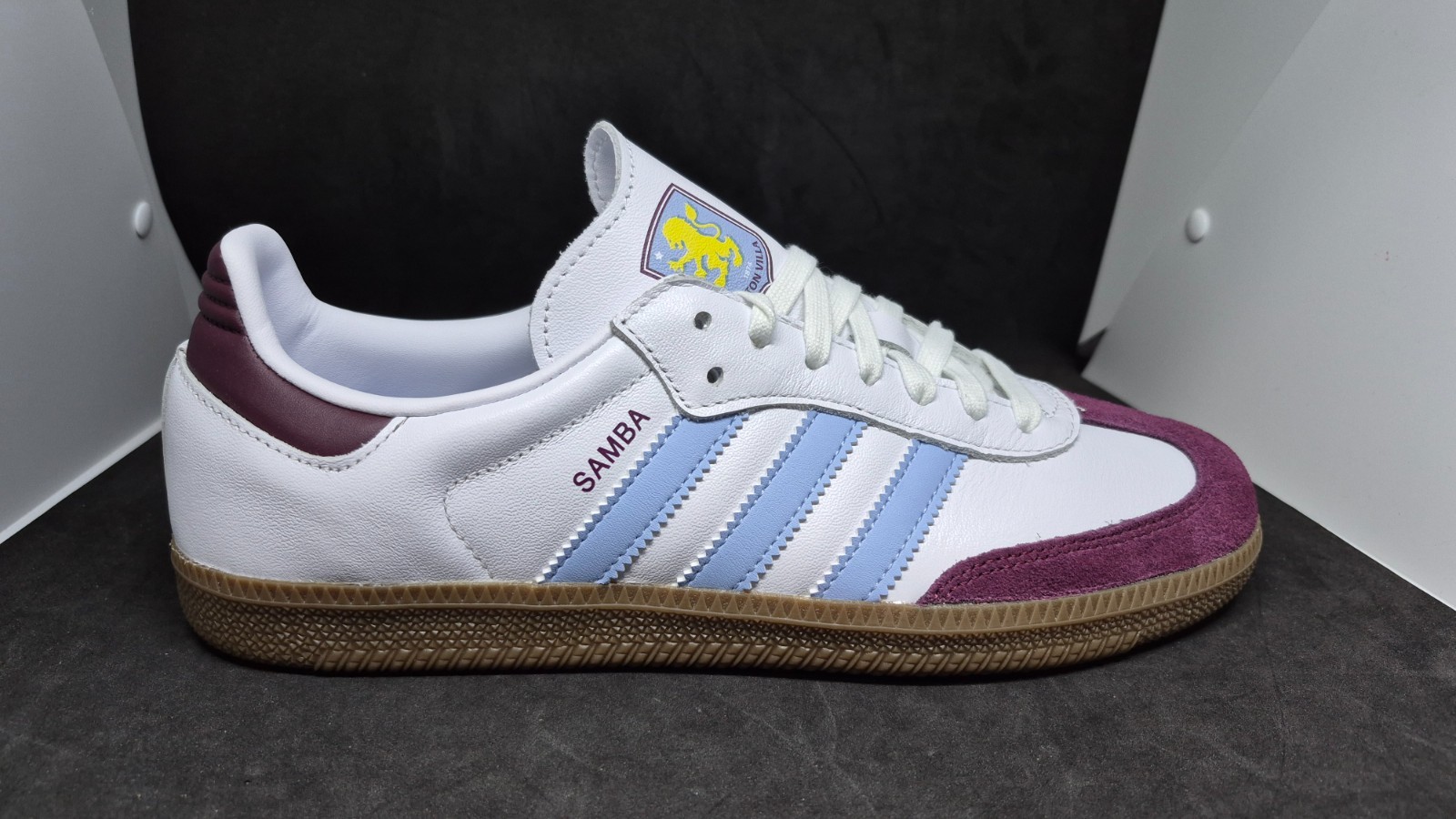 Adidas Mens Samba Licensed Aston Villa 1874 FC Home Kit Shoes JQ4042