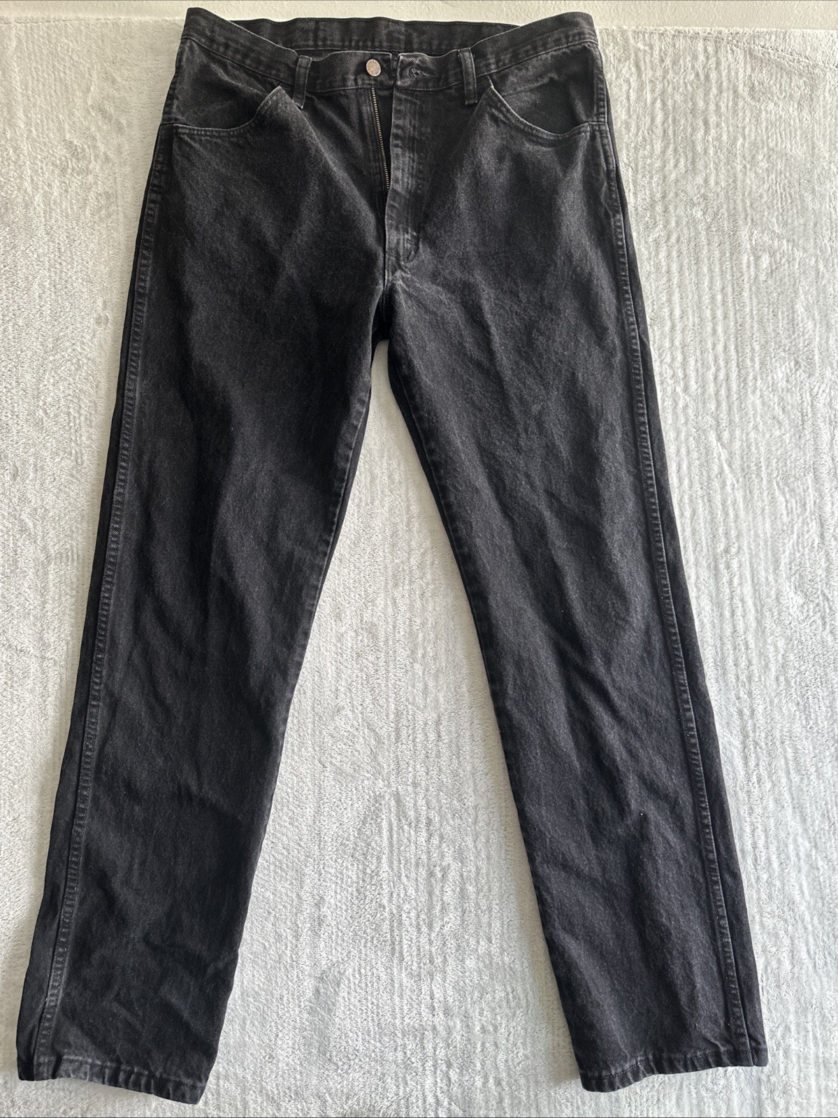 Rustler Men’s and Big Men’s Relaxed Fit Jeans Black, 35 X 34