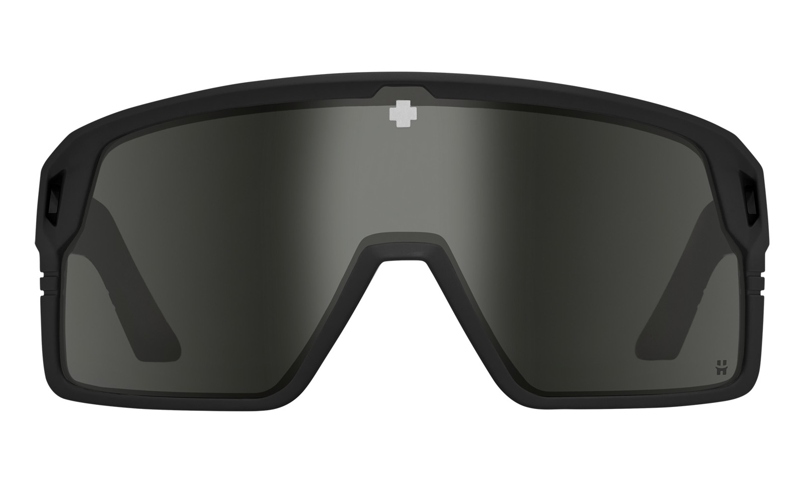 SPY MONOLITH MATTE BLACK/HAPPY GREY GREEN POLAR BLACK SPECTRA MIRROR SUNGLASSES.