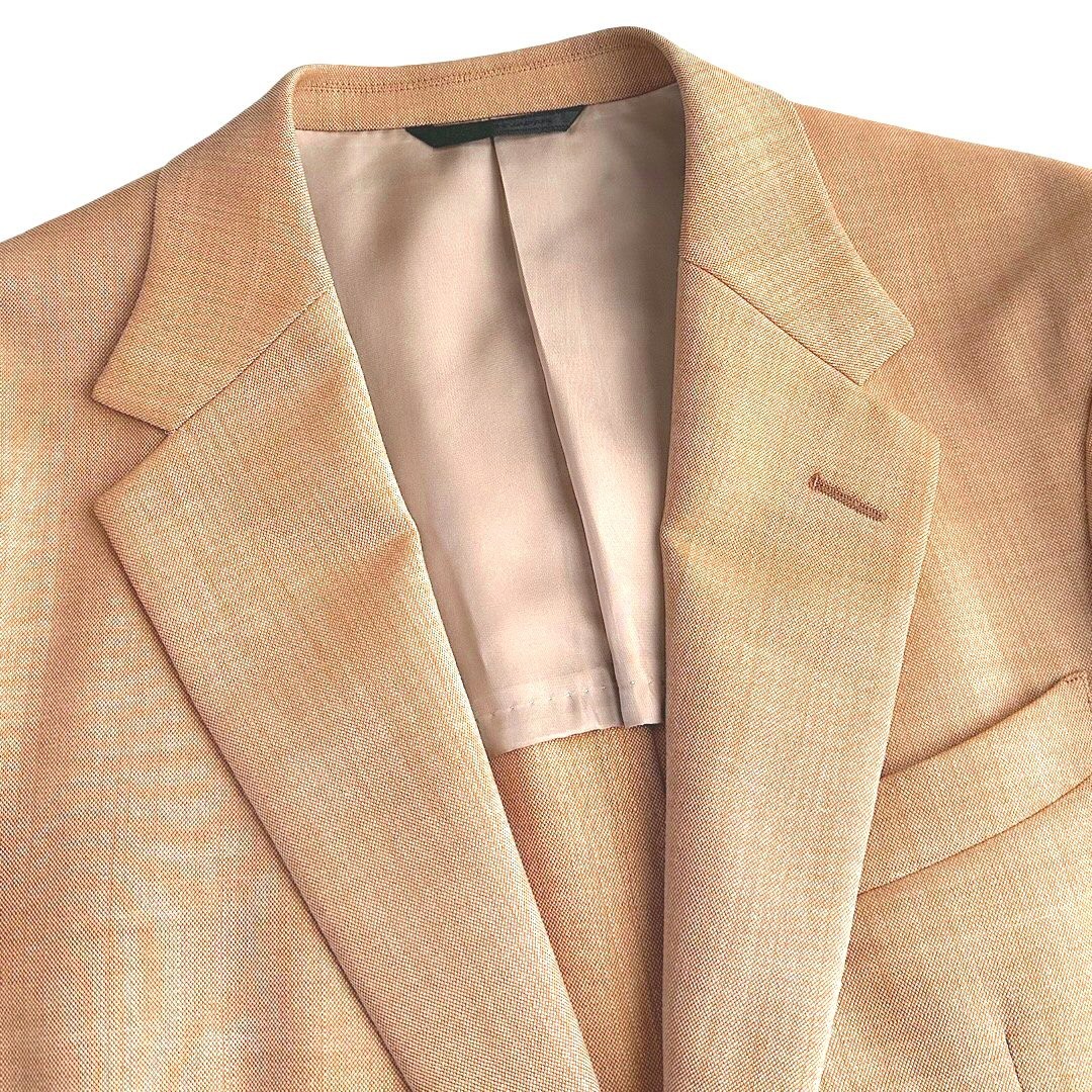 Richard James x D’URBAN Men’s Wool Blazer Salmon Orange 100% Wool Made in Japan